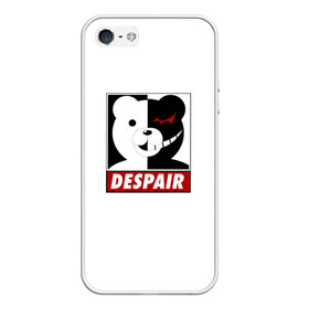 Чехол для iPhone 5/5S матовый с принтом Monokuma в Курске, Силикон | Область печати: задняя сторона чехла, без боковых панелей | anime | art | bear | danganronpa | japan | monokuma | аниме | арт | животное | манга | медведь | мишка | мульфильм | персонаж | плюшевый | япония