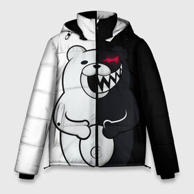 Мужская зимняя куртка 3D с принтом MONOKUMA в Курске, верх — 100% полиэстер; подкладка — 100% полиэстер; утеплитель — 100% полиэстер | длина ниже бедра, свободный силуэт Оверсайз. Есть воротник-стойка, отстегивающийся капюшон и ветрозащитная планка. 

Боковые карманы с листочкой на кнопках и внутренний карман на молнии. | anime | bear | black  white | danganronpa | kurokuma | monodam | monokuma | monomi | monotaro | rabbit | school | shirokuma | аниме | главарь | мoноми | монокума | черно белый | школа