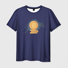 Мужская футболка 3D с принтом Биткоин в Курске, 100% полиэфир | прямой крой, круглый вырез горловины, длина до линии бедер | bitcoin | coin | cryptocurrency | currency | gold | mining | money | symbol | биткоин | богатство | валюта | деньги | золото | интернет | коин | крипта | криптовалюта | майнинг | символ | трейдер