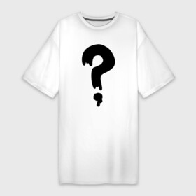 Платье-футболка хлопок с принтом Знак Вопроса в Курске,  |  | футболка суса из гравити фолз