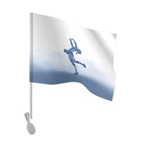 Флаг для автомобиля с принтом Фигурное катание в Курске, 100% полиэстер | Размер: 30*21 см | figure skating | коньки | конькобежный спорт | фигурное катание