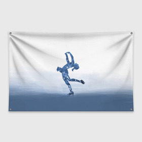 Флаг-баннер с принтом Фигурное катание в Курске, 100% полиэстер | размер 67 х 109 см, плотность ткани — 95 г/м2; по краям флага есть четыре люверса для крепления | figure skating | коньки | конькобежный спорт | фигурное катание