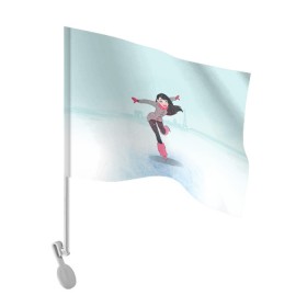 Флаг для автомобиля с принтом Фигурное катание в Курске, 100% полиэстер | Размер: 30*21 см | figure skating | коньки | конькобежный спорт | фигурное катание