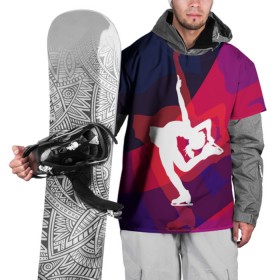 Накидка на куртку 3D с принтом Фигурное катание в Курске, 100% полиэстер |  | figure skating | коньки | конькобежный спорт | фигурное катание