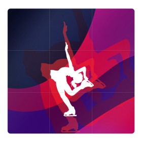 Магнитный плакат 3Х3 с принтом Фигурное катание в Курске, Полимерный материал с магнитным слоем | 9 деталей размером 9*9 см | figure skating | коньки | конькобежный спорт | фигурное катание