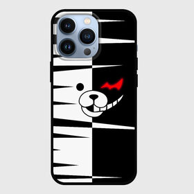 Чехол для iPhone 13 Pro с принтом MONOKUMA зубья в Курске,  |  | danganronpa | monokuma | trigger happy havoc | аниме | игрушка | манга | медведь | монокума | монохром | мягкая игрушка робот | робот