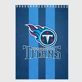 Скетчбук с принтом Tennessee Titans в Курске, 100% бумага
 | 48 листов, плотность листов — 100 г/м2, плотность картонной обложки — 250 г/м2. Листы скреплены сверху удобной пружинной спиралью | tennessee titans | американский футбол | мяч | теннесси тайтенс | футбол