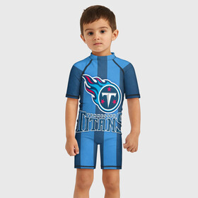 Детский купальный костюм 3D с принтом Tennessee Titans в Курске, Полиэстер 85%, Спандекс 15% | застежка на молнии на спине | tennessee titans | американский футбол | мяч | теннесси тайтенс | футбол