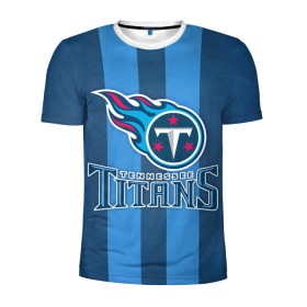 Мужская футболка 3D спортивная с принтом Tennessee Titans в Курске, 100% полиэстер с улучшенными характеристиками | приталенный силуэт, круглая горловина, широкие плечи, сужается к линии бедра | tennessee titans | американский футбол | мяч | теннесси тайтенс | футбол