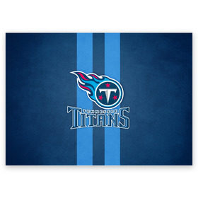 Поздравительная открытка с принтом Tennessee Titans в Курске, 100% бумага | плотность бумаги 280 г/м2, матовая, на обратной стороне линовка и место для марки
 | tennessee titans | американский футбол | мяч | теннесси тайтенс | футбол