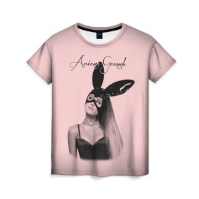 Женская футболка 3D с принтом Ariana Grande в Курске, 100% полиэфир ( синтетическое хлопкоподобное полотно) | прямой крой, круглый вырез горловины, длина до линии бедер | ariana | grande | автор | ариана | гранде | музыкальный | певица | песен | продюсер