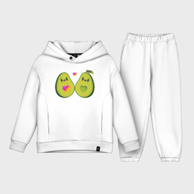 Детский костюм хлопок Oversize с принтом Авокадо парное в Курске,  |  | animal | avocado | heart | like | likee | авокадо | животные | лайк | лайки