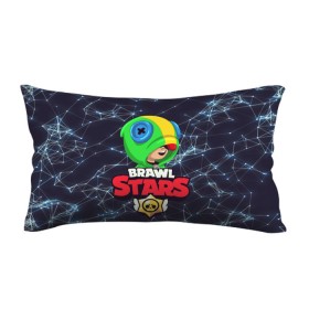 Подушка 3D антистресс с принтом Brawl Stars - Leon в Курске, наволочка — 100% полиэстер, наполнитель — вспененный полистирол | состоит из подушки и наволочки на молнии | brawl | leon | stars