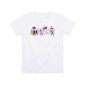 Детская футболка хлопок с принтом Just Dance в Курске, 100% хлопок | круглый вырез горловины, полуприлегающий силуэт, длина до линии бедер | dance | just | денс | джуст | игра | ритм | танцевальная