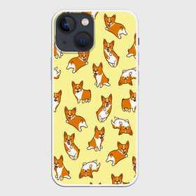 Чехол для iPhone 13 mini с принтом Корги в Курске,  |  | Тематика изображения на принте: corgi | dog | dogs | корги | мило | собаки | собачки