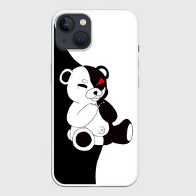 Чехол для iPhone 13 с принтом MONOKUMA сидит в Курске,  |  | Тематика изображения на принте: danganronpa | eye | monokuma | аватар | антагонист | глаз | игрушка | медведь | монокума | мягкая | панда | робот