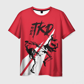 Мужская футболка 3D с принтом Taekwondo в Курске, 100% полиэфир | прямой крой, круглый вырез горловины, длина до линии бедер | Тематика изображения на принте: taekwondo | восточные единоборства | единоборства | теквондо | тхэквондо | тэквондо