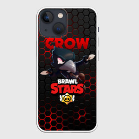 Чехол для iPhone 13 mini с принтом BRAWL STARS CROW | ВОРОН   СТАЛЬНАЯ БРОНЯ в Курске,  |  | bibi | brawl stars | crow | el brown | leon | leon shark | max | sally leon | shark | stars | акула | биби | ворон | леон