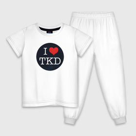 Детская пижама хлопок с принтом TKD в Курске, 100% хлопок |  брюки и футболка прямого кроя, без карманов, на брюках мягкая резинка на поясе и по низу штанин
 | taekwondo | восточные единоборства | единоборства | теквондо | тхэквондо | тэквондо