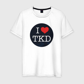 Мужская футболка хлопок с принтом TKD в Курске, 100% хлопок | прямой крой, круглый вырез горловины, длина до линии бедер, слегка спущенное плечо. | taekwondo | восточные единоборства | единоборства | теквондо | тхэквондо | тэквондо