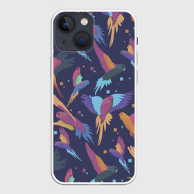 Чехол для iPhone 13 mini с принтом Райские попугаи в Курске,  |  | животное | животные | красочный принт | попугаи | попугай | природа | птица | птицы