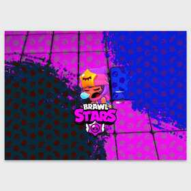 Поздравительная открытка с принтом BRAWL STARS СЭНДИ в Курске, 100% бумага | плотность бумаги 280 г/м2, матовая, на обратной стороне линовка и место для марки
 | Тематика изображения на принте: 8 bit | bibi | brawl stars | brock | bull | crow | dinomike | el primo | leon | mobile game | nita | poko | ricochet | stars | tara | бравл старс | ворон | леон | мобильные игры