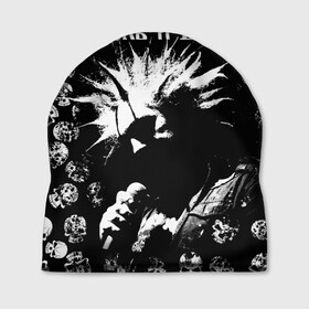 Шапка 3D с принтом Король и Шут + Анархия (спина) в Курске, 100% полиэстер | универсальный размер, печать по всей поверхности изделия | Тематика изображения на принте: punk | rock | skull | киш | король | король и шут | михаил горшенев | панки | рок | русский рок | черепа | шут