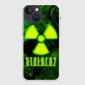 Чехол для iPhone 13 mini с принтом S.T.A.L.K.E.R. 2 в Курске,  |  | chernobyl | pripyat | s.t.a.l.k.e.r. 2 | shadow of chernobyl | stalker | stalker 2 | воля | меченый | припять | свобода | свобода воля | сталкер | сталкер 2 | тени чернобыля | чернобыль