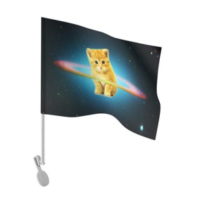Флаг для автомобиля с принтом Рыжий Котик в Курске, 100% полиэстер | Размер: 30*21 см | cat | cats | животные | киса | киска | кот | котики | коты | котэ | кошка | природа