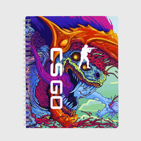 Тетрадь с принтом CS GO HYPERBEAST | КС ГО ХАЙПЕРБИСТ в Курске, 100% бумага | 48 листов, плотность листов — 60 г/м2, плотность картонной обложки — 250 г/м2. Листы скреплены сбоку удобной пружинной спиралью. Уголки страниц и обложки скругленные. Цвет линий — светло-серый
 | astralis | awp | counter strike | cs go | cs go global offensive | cs:go | faze clan | hyper beast | team liquid | астралис | кс го | тим ликвид | фейз клан | хайпер бист