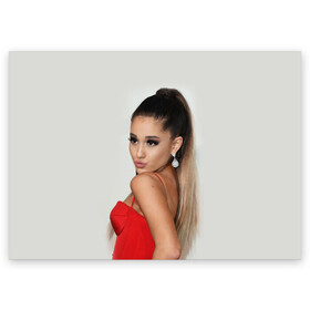 Поздравительная открытка с принтом Ariana Grande (Ариана Гранде) в Курске, 100% бумага | плотность бумаги 280 г/м2, матовая, на обратной стороне линовка и место для марки
 | ariana grande | актриса | американская певица | ариана | ариана гранде | гранде | девушка | музыка | певица | песни | продюсер