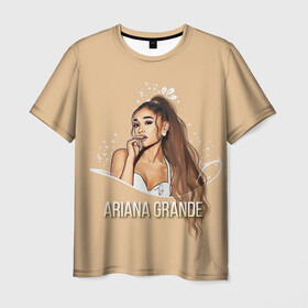 Мужская футболка 3D с принтом Ariana Grande (Ариана Гранде) в Курске, 100% полиэфир | прямой крой, круглый вырез горловины, длина до линии бедер | ariana grande | актриса | американская певица | ариана | ариана гранде | гранде | девушка | музыка | певица | песни | продюсер