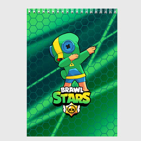 Скетчбук с принтом Brawl Stars Leon Dab в Курске, 100% бумага
 | 48 листов, плотность листов — 100 г/м2, плотность картонной обложки — 250 г/м2. Листы скреплены сверху удобной пружинной спиралью | brawl | computer | dab | dance | game | gesture | hero | leon | main | moba | stars | герой | главный | даб | драки | жест | звезды | игра | компьютерная | лев | моба | танец