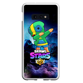 Чехол для Samsung S10E с принтом Brawl Stars Leon Dab в Курске, Силикон | Область печати: задняя сторона чехла, без боковых панелей | brawl | computer | dab | dance | game | gesture | hero | leon | main | moba | stars | герой | главный | даб | драки | жест | звезды | игра | компьютерная | лев | моба | танец