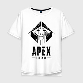 Мужская футболка хлопок Oversize с принтом APEX LEGENDS CRYPTO в Курске, 100% хлопок | свободный крой, круглый ворот, “спинка” длиннее передней части | apex | apex legends | legend | legends. | апекс игра | апекс легенд | апекс легендc