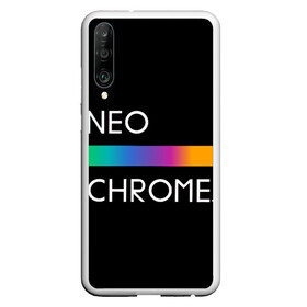 Чехол для Honor P30 с принтом NEO CHROME в Курске, Силикон | Область печати: задняя сторона чехла, без боковых панелей | rgb | контрастный | круг | металл | мудрость | мысль | надпись | палитра | радуга | радужный | символ | сфера | текст | фраза | цветной | яркий