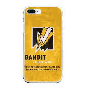 Чехол для iPhone 7Plus/8 Plus матовый с принтом Bandit (R6s) в Курске, Силикон | Область печати: задняя сторона чехла, без боковых панелей | Тематика изображения на принте: art | bandit | game | logo | rainbow | shooter | siege | six | ubisoft | арт | бандит | игра | игры | компьютерные | лого | оперативник | осада | персонаж | радуга 6 | шутер