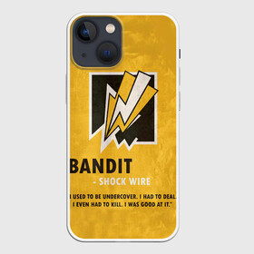 Чехол для iPhone 13 mini с принтом Bandit (R6s) в Курске,  |  | art | bandit | game | logo | rainbow | shooter | siege | six | ubisoft | арт | бандит | игра | игры | компьютерные | лого | оперативник | осада | персонаж | радуга 6 | шутер