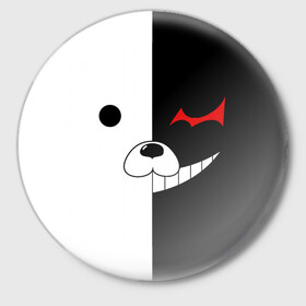 Значок с принтом Monokuma в Курске,  металл | круглая форма, металлическая застежка в виде булавки | anime | character | dangan ronpa | kawai | manga | аниме | анимэ | глаз | данганронпа | двухцветная | директор | злодей | из | изображение | кавай | крутой | лицо | манга | медведь | милый | мишка | на груди | необычный | нос