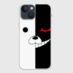 Чехол для iPhone 13 mini с принтом Monokuma в Курске,  |  | anime | character | dangan ronpa | kawai | manga | аниме | анимэ | глаз | данганронпа | двухцветная | директор | злодей | из | изображение | кавай | крутой | лицо | манга | медведь | милый | мишка | на груди | необычный | нос