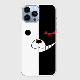 Чехол для iPhone 13 Pro Max с принтом Monokuma в Курске,  |  | Тематика изображения на принте: anime | character | dangan ronpa | kawai | manga | аниме | анимэ | глаз | данганронпа | двухцветная | директор | злодей | из | изображение | кавай | крутой | лицо | манга | медведь | милый | мишка | на груди | необычный | нос