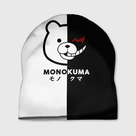 Шапка 3D с принтом _Monokuma_ в Курске, 100% полиэстер | универсальный размер, печать по всей поверхности изделия | anime | character | dangan ronpa | kawai | manga | аниме | анимэ | глаз | данганронпа | двухцветная | директор | злодей | из | изображение | кавай | крутой | лицо | манга | медведь | милый | мишка | на груди | необычный | нос