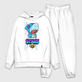 Мужской костюм хлопок OVERSIZE с принтом BRAWL STARS LEON SHARK | ЛЕОН АКУЛА в Курске,  |  | bibi | brawl stars | crow | el brown | leon | leon shark | max | sally leon | shark | stars | акула | биби | ворон | леон