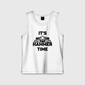 Детская майка хлопок с принтом Its hammer time в Курске,  |  | Тематика изображения на принте: hammer time | lewis hamilton | льюис хэмильтон