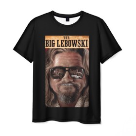 Мужская футболка 3D с принтом The Big Lebowski в Курске, 100% полиэфир | прямой крой, круглый вырез горловины, длина до линии бедер | Тематика изображения на принте: big | lebowski | the | большой | кинофильм | лебовски