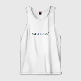 Мужская майка хлопок с принтом SpaceX в Курске, 100% хлопок |  | space | spacex | tesla | астрономия | илон маск | космонавт | космос | прикольная надпись | спэйс икс