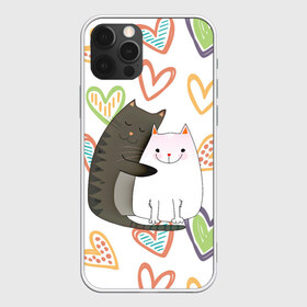 Чехол для iPhone 12 Pro Max с принтом Сладкая парочка в Курске, Силикон |  | 14 февраля | 8 марта | валентинов день | верность | влюбленность | влюбленные | вместе навсегда | двое | девичник | девушке | кот | коты | кошка | кошки | любимая | любимый | люблю | люблю тебя | мы с то