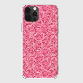 Чехол для iPhone 12 Pro Max с принтом Розы в Курске, Силикон |  | flowers | pink roses | roses | texture | розовые розы | розы | текстура | цветы