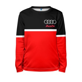 Детский лонгслив 3D с принтом AUDI SPORT в Курске, 100% полиэстер | длинные рукава, круглый вырез горловины, полуприлегающий силуэт
 | audi | auto | sport | авто | автомобиль | автомобильные | ауди | бренд | марка | машины | спорт