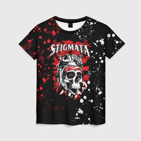 Женская футболка 3D с принтом Stigmata в Курске, 100% полиэфир ( синтетическое хлопкоподобное полотно) | прямой крой, круглый вырез горловины, длина до линии бедер | music | rock | stigmata | альтернатива | музыка | рок | стигмата | тарас уманскии